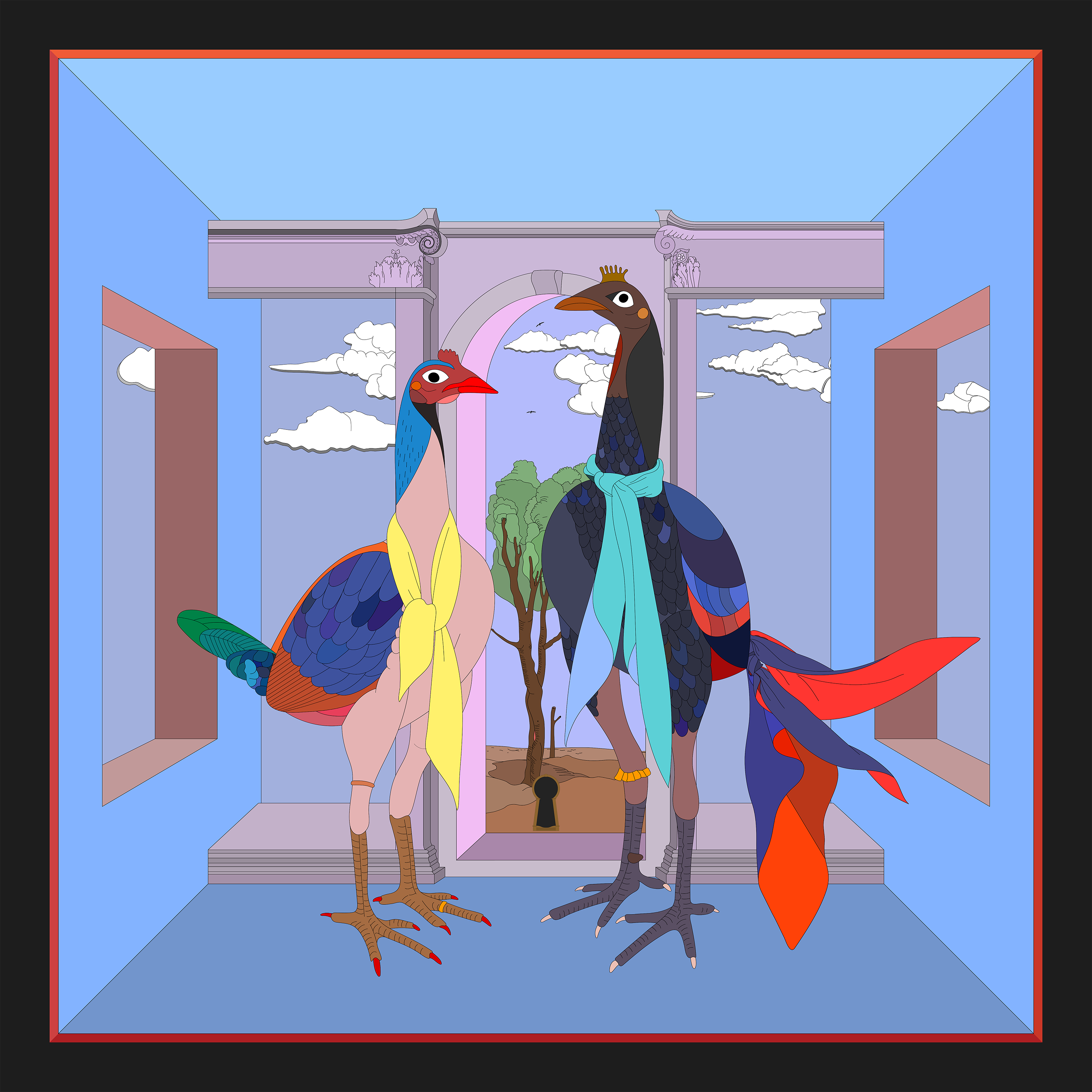 COLUMNS Frame with Birds Main-01 s